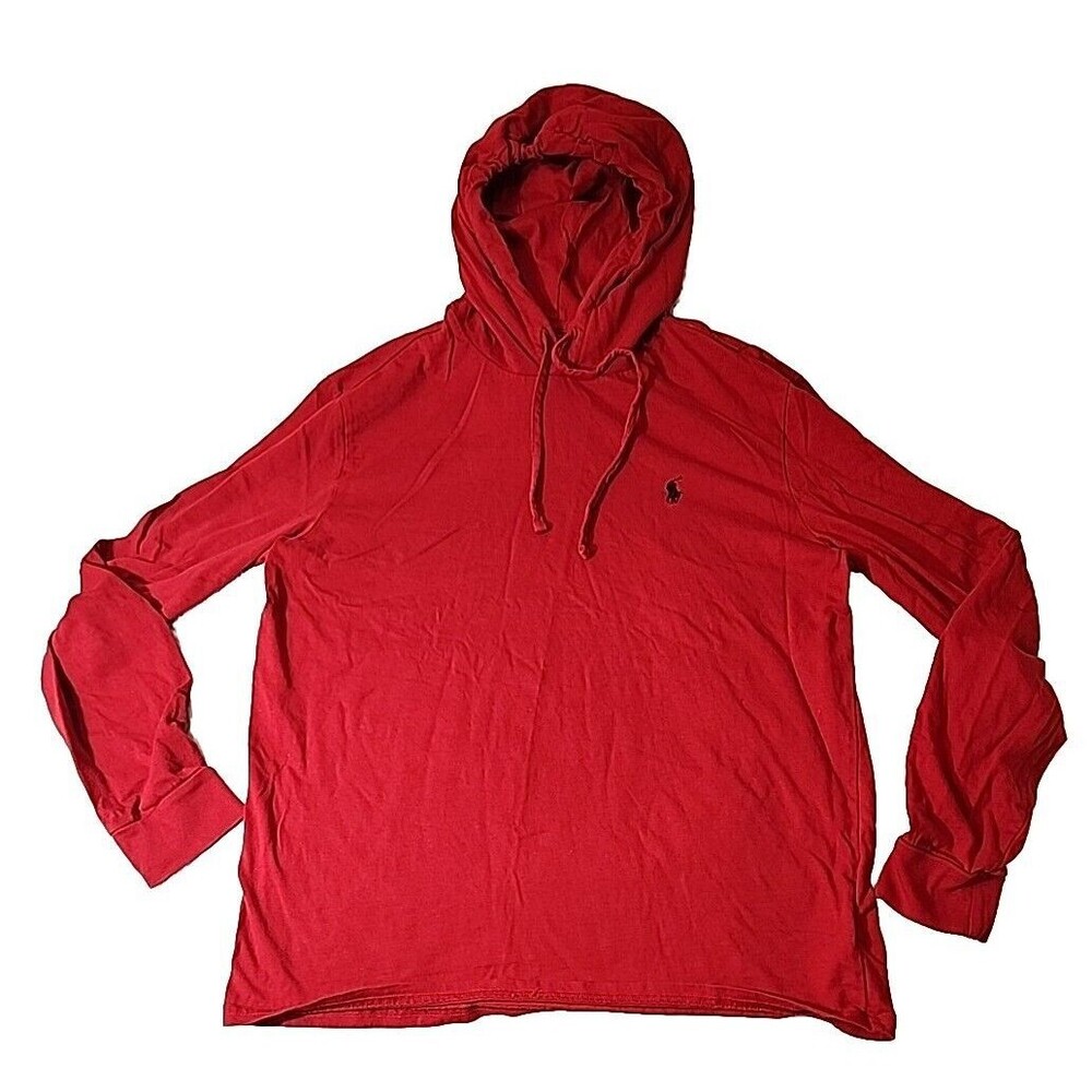 POLO RALPH LAUREN Mens Pullover Long Sleeve Hoodie Hoody Tee Shirt Size Medium